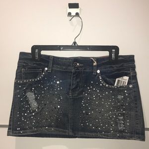 Denim skirt with Rhinestones